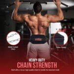 Dip Belt with Chain – Weight Lifting Belt for Dips, Pull-Ups, and Strength Training