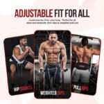 Dip Belt with Chain – Weight Lifting Belt for Dips, Pull-Ups, and Strength Training