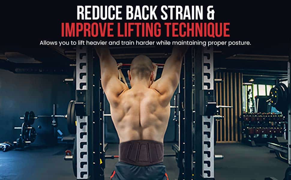 GYMCORE Weight Lifting Back Support Belt - Velcro Locking