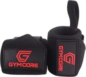 GYMCORE Weight Lifting Heavy-Duty Adjustable Black Wrist Wraps