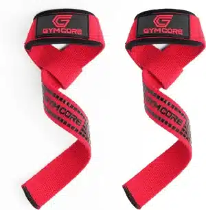 GYMCORE Weight Lifting Non-Slip RED Gym Strap
