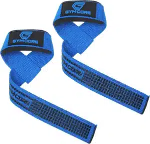 GYMCORE Weight Lifting Non-Slip Blue Gym Strap