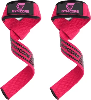 GYMCORE Weight Lifting Non-Slip Pink Gym Strap
