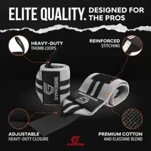 GYMCORE Weight Lifting Heavy-Duty Adjustable Wrist Wraps