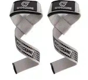 GYMCORE Weight Lifting Non-Slip Grey Gym Straps