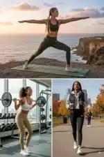 GYMCORE Womens High Waisted Beige Gym Leggings